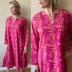 Anokhi Block Print Indian Cotton Kaftan Size XL